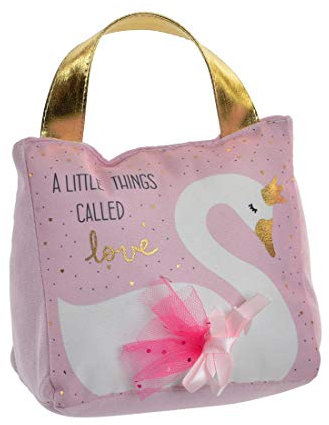 Türstopper schwer Stoff Sack TIER Schwan Gold Love ROSA Schleife (6)