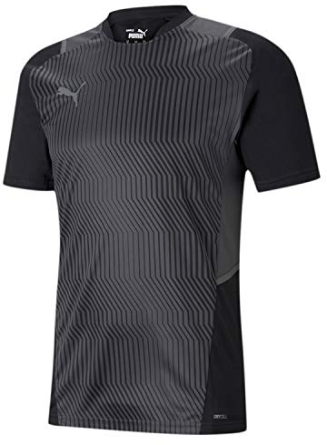 PUMA Herren, teamCUP Training Jersey T-shirt, Black-Smoked Pearl-Asphalt, S