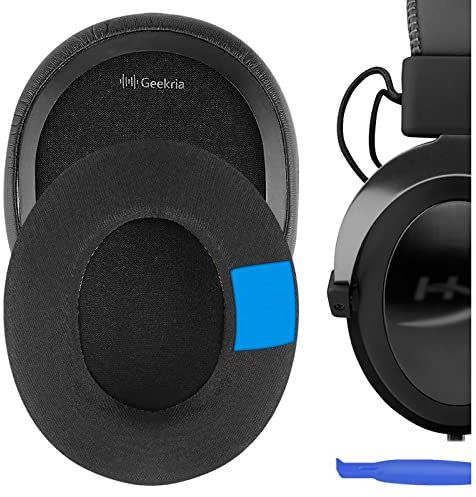 Geekria Sport Cooling Gel Replacement Ear Pads for HyperX Cloud Stinger/Cloud Flight/CloudX/Cloud II/Cloud III/Cloud Alpha/Cloud Core/Mix Headphones, Ear Cushions (Black)