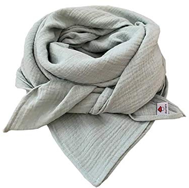 Glückspilz IMusselin Tuch Damen | Musselin Schal Damen | 130 x 130 cm | Schals & Tücher für Damen | Baumwolle | Musselintuch | XXL | I Mint