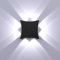 ENCOFT LED Wandleuchte Innen Außen 8W Wandlampe Innen Wasserdicht IP65 Aussenlampe Wand Wandlampen Schwarz für Bad Flur Kinderzimmer Treppenhaus Beleuchtung Wohnzimmer Schlafzimmer Kaltes Weiß