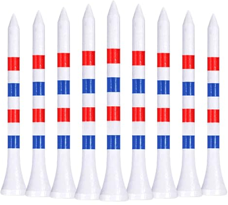 LIKOSO Bambus Golf Tees 100 Stück 70mm Lang Tee Golf Zubehör