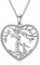 Tree of Life necklace Women 925 Sterling Silver Mother and Daughter Love Heart Pendant Family Tree Necklaces Birthday Gifts for Mum Wife