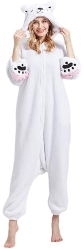 DarkCom Tier Onesie Halloween Cosplay Karneval Einteiliger Pyjamas | Onesie Erwachsene,Männer-Frauen Kostüm,Weihnachts Jumpsuit