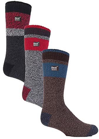 HEAT HOLDERS - 3 Pair Pack Multipack Mens Insulated Thermal Socks for Winter 6-11