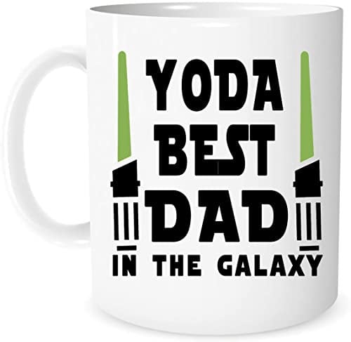 Coffee Mug for Dad Yoda Best Dad Novelty Fathers Day Gift Funny Fathers Day Gift for Dad from Son Daughter and Wife – Birthday Anniversary Dad Work Funny Cup 11oz