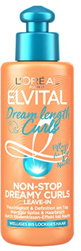 L'Oréal Paris Elvital Leave-In Conditioner für definierte Locken, Anti-Frizz Haarkur für mehr Schwung und Griffigkeit, Dream Length Curls Non-Stop Dreamy Curls, 1 x 200 ml
