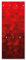 banjado® Wandgarderobe aus Echtglas/Design Garderobe 50 x 125 cm groß/Flurgarderobe mit 7 Haken/Beschreibbares Garderobenpaneel Motiv Dreiecke Rot