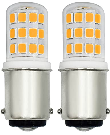 ASAIHKUN B15D 220V LED Birne 3W Ersatz Glühlampe B15 15W-30W Kleines Bajonett Doppelkontakt Warmweiss Mini Kleine Lichter Top Licht für Nähmaschinen Kühlschrank Schrank Lampe Nicht Dimmbar(2 Stück)