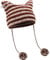 XYIYI Kaffee Beige Häkelmützen für Frauen Fuchs Strickmütze mit Pompons Grunge Goth Zubehör Slouchy Beanies für Damen Mädchen
