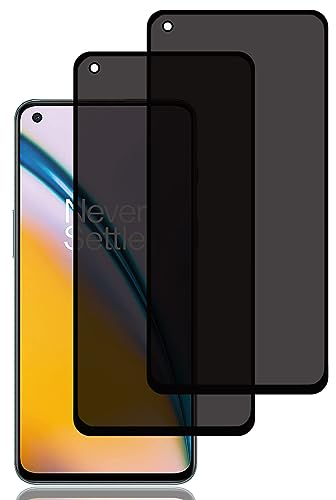 Sichtschutz Schutzfolie für OnePlus Nord 2 5G [2 Stück], Privacy Schutzfolie, Privacy Schutzglas, 9H Härte, Kratzfest, Anti-Fingerprint, Blasenfrei, Anti Spy Displayschutzfoli für OnePlus Nord 2