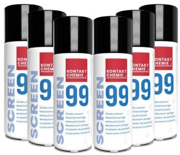 6 Stück Kontakt Chemie Glas-/ Bildschrimreiniger | SCREEN 99 | je 400ml