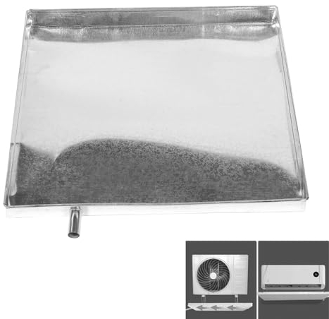 GMBAYUE Bandeja de Agua para Aire Acondicionado, Recogedor de Goteo de Drenaje, Bandeja de Acero Inoxidable para Aire Acondicionado, Bandeja de Goteo Universal para Aire Acondicionado para Exteriores