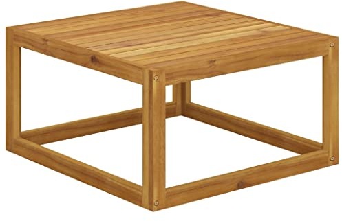 RAUGAJ Nice Outdoor Nice Outdoor Sitzgruppe Outdoor Sektionalsofa Einheiten Couchtisch 68x68x29cm Massives Akazienholz
