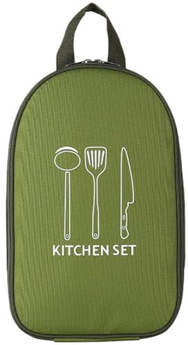 HiyyFloy Camping Tableware Storage Bag Outdoor Cutlery Bag Silverware Storage Bag Travel Utensil Organizer Cookware Storage Pouch