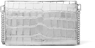 Michael Kors Jet Set Medium Flap Chain Crossbody, Silber, silber