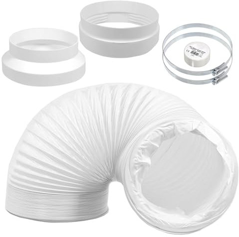 SPARES2GO Universal 5.9 AC Vent Duct 3m Hose Extension Kit for Air Conditioning Con Reducer 152mm to 125mm