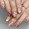 Halloween Press on Nails - Ghost Short Oval False Nails - 24PCS Nude Nail Tips and Glue Stick on Nails - Gothic Fake Nails Nail Art - Full Cover Square Acrylic Nail Tips for Women