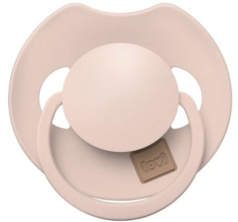 LOVI Prime Beruhigungssauger Silikon Schnuller dynamisch, BPA-frei, antiallergisch, unterstützt Saugreflex, mit Sterilisationskapsel, 1 Stück (Nude, 0-6 m)