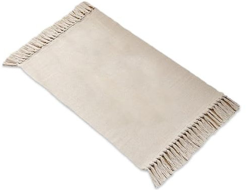ISOYTERO Tappeto area boho con nappa, tappeto a pila bassa beige da 2x4 piedi, area moderna lavabile reversibile per la lavandino cucina lavanderia camera da letto porta da letto decoraggio