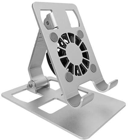 Xinsheinelry Porte-Tablette Téléphone Ventilateur Refroidissement Radiateur Pad Refroidissement Silencieux avec Pliable pour Smartphones