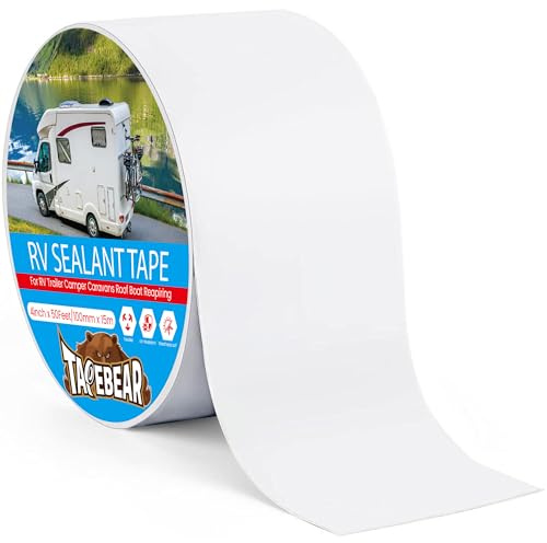 TAPEBEAR RV Sealant Tape 10cm*15m, RV Roof Tape Waterproof Seal Tape | UV & Weatherproof Repair Sealant Roofing Tape Stop Leak for Camper, Trailer,Boat