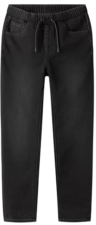 TWO SOON Jungen Jogger Jeans – Stretch Denim Hose mit Tunnelzug – Medium Rise Bequeme Schlupfhose für Kinder