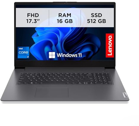 Lenovo - Notebook 17.3 Pollici V17 Gen 4 i, PC Portatile Professionale Windows 11 Pro, Intel Core i7-13620H, Ram 16GB DDR4, 512GB SSD NVMe - Laptop Grafica Intel UHD, Computer Audio Dolby, Schermo FHD