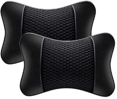 HQSDQYT 2 Stück Auto Nackenkissen Kopfstütze für VW Tiguan II 2016-2020, Ergonomische Nackenstütze Kissen Auto Reisekissen Kopfstütze Für Autositze,Black