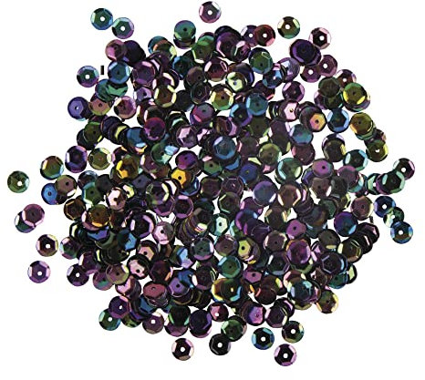 Rayher 3927094 Pailletten, gewölbt, 6 mm ø SB-Box 4000 Stück, irisierend