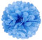 JZK 10 x Baby blau Pompoms Pompons, 25cm Durchmesser, Seidenpapier blume Dekoration für Wohnzimmer Hochzeit Geburtstag Babyparty Kinder Party Weihnachten Silvester