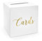 PartyDeco Geschenkbox, Gastgeschenk, Hochzeitsbox, Geldbox, Kartenbox - 24 x 24 x 24 cm - Geschenkkartenbox für Hochzeitsempfänge, Geburtstage, Abschlussfeiern, Braut- oder Babypartys - Gold