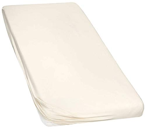 Moon-Luxury Topper Spannbettlaken Jersey Stretch Spannbetttuch Boxspringbett 97% Mako-Baumwolle 3% Elastan 230g/m²-natur-140x200-160x220