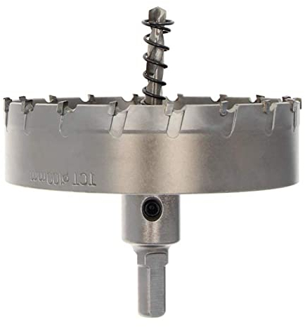 Utoolmart Fresa a tazza con punta in metallo duro Punta da trapano con diametro di taglio da 100 mm Lama per sega a tazza in acciaio inossidabile con profondità di taglio di 25 mm per piastra