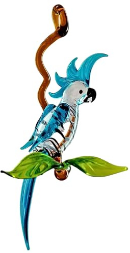 Glasvogelwelt Hängevogel, Kakadu auf AST (transp./hellblau)