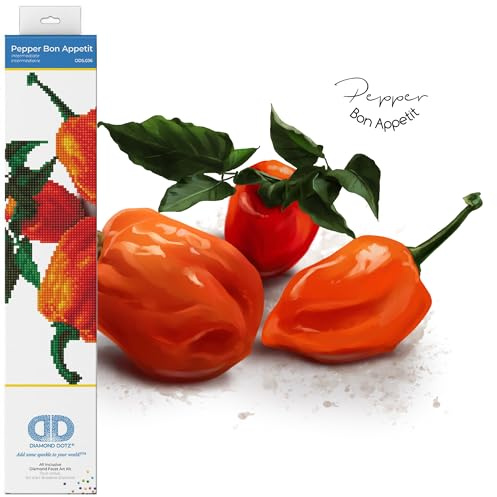DIAMOND DOTZ Painting, Intermediate Kit DD5, Pepper Bon Appetit, 30.5 x 30.5cm