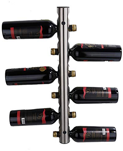 Melairy An Der Wand Montiertes Weinregal Aus Edelstahl Flaschenhalter Für Die Küche Weinregal Für Bar (12 Löcher)