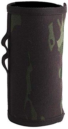 sharprepublic Camping Gas Canister Tank Cover Protector Camping Fuel Bottle Storage Bag 6.5x9.9cm - Deep Camouflage