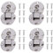 4 Stück/Set Scharniere mit runder Kante, 90-Grad-Klappscharniere Verdeckte Scharniere für Klapptische 6,5 x 4 x 1,2 cm,Türscharniere/Scharniere