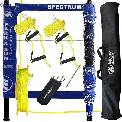 Park & Sun Spectrum Classic Volleyball-Set mit Denim-Blue Net (TS-CL-DEN)