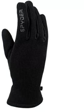 Spyder Handflächenhandschuhe, Leder, Schwarz, Größe L