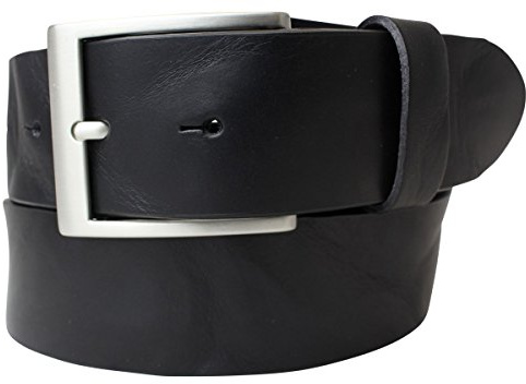 BELTINGER Gürtel mit Edelstahl-Gürtelschnalle aus Vollrindleder Used-Look 4 cm | Jeans-Gürtel 40mm | Ledergürtel Vintage-Look 4cm | Schwarz 115cm