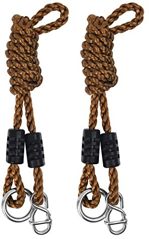 YFaith Verlängerung Schaukelseile 2 Stück 1.8M/ 70.8 Zoll Hängematte Befestigung - Verstellbar Schaukel Befestigung Hält 300 kg - Schaukelseile Karabinerhaken - Geeignet für Hängematten, Schaukeln