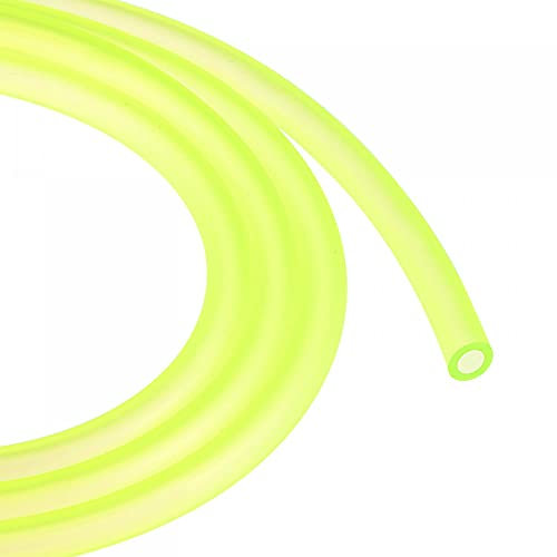 sourcing map 5mm ID 8mm OD Yellow PVC Petrol Fuel Line Hose for Small Engines Use,5m Length