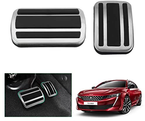 GAFAT Compatible avec Peugeot 308 508 SW GT Hybrid 2014-2025 2026 Pédales pour Gaz et Frein, Peuge0t 308 Capuchons de Pédales Couverture de Pédale Repose-Pieds [Transmission Automatique]
