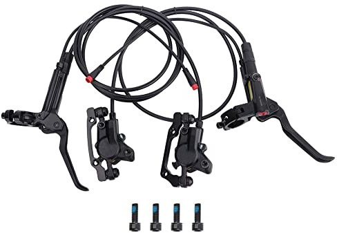 soonbuy Hydraulisches Bremsen-Set, Elektrofahrrad-Doppelkolben-Scheibenbremse, Stromabschaltung, elektrische Fahrradbremse, Aluminiumlegierung, Öl-Scheibenbremse, 1 Paar Ölbremse (vorne, hinten)