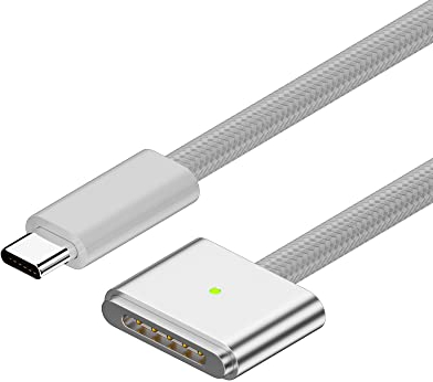 Askoppo 140W USB-C auf magnetisches 3-Kabel, Typ C auf Magnetisches 3-Ladekabel Kabel Typ C-Stecker für Magnetisches 3 140/100/65 W PD-Schnelllade-PVC für Tablet(6.6ft)