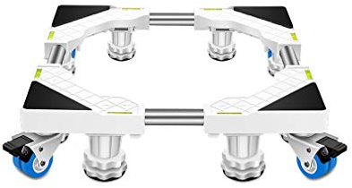 YHJZSM Base Mobile Regolabile per Lavatrice 4 Ruote 4/8 Gambe Lunghezza/Larghezza 45-65 cm Carrello per asciugatrice e Frigorifero Base Multifunzionale per condizionatore d'Aria Tappetino