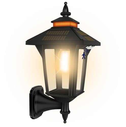 Daixilan Solarlampen für Außen 3 Beleuchtungsmodi Lampe mit Bewegungsmelder Aussen,IP65 Wasserdicht Außenlampe, Garten Garage Zaun Außenwandleuchte
