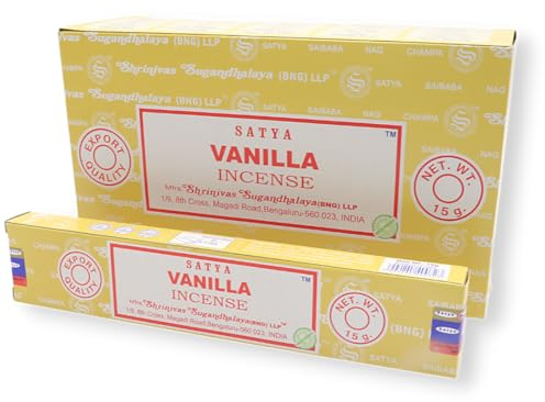 Satya Räucherstäbchen x LAVISA, Meditation, Aromatherapie, Duft (Vanille)